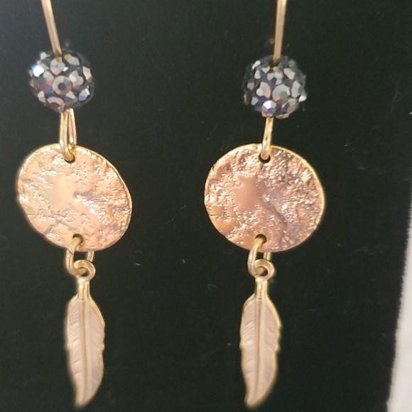 SWAROSKI Gold Tone Earrings - Picture 3 of 5